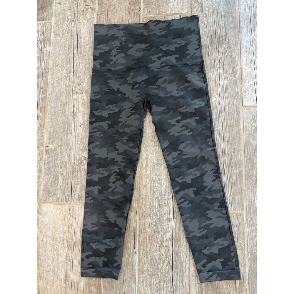 Spanx NWOT Look at Me Now Leggings Women XL Grey Camo High Waist Seamless